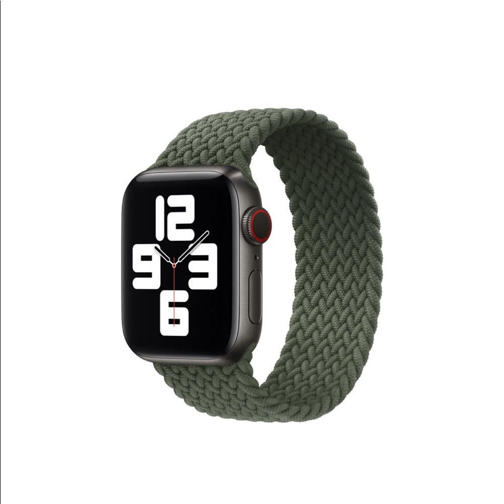 Apple 44mm Inverness Green Braided Solo Loop - Size 9